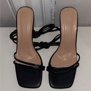 Elegant Black Strappy Sandals